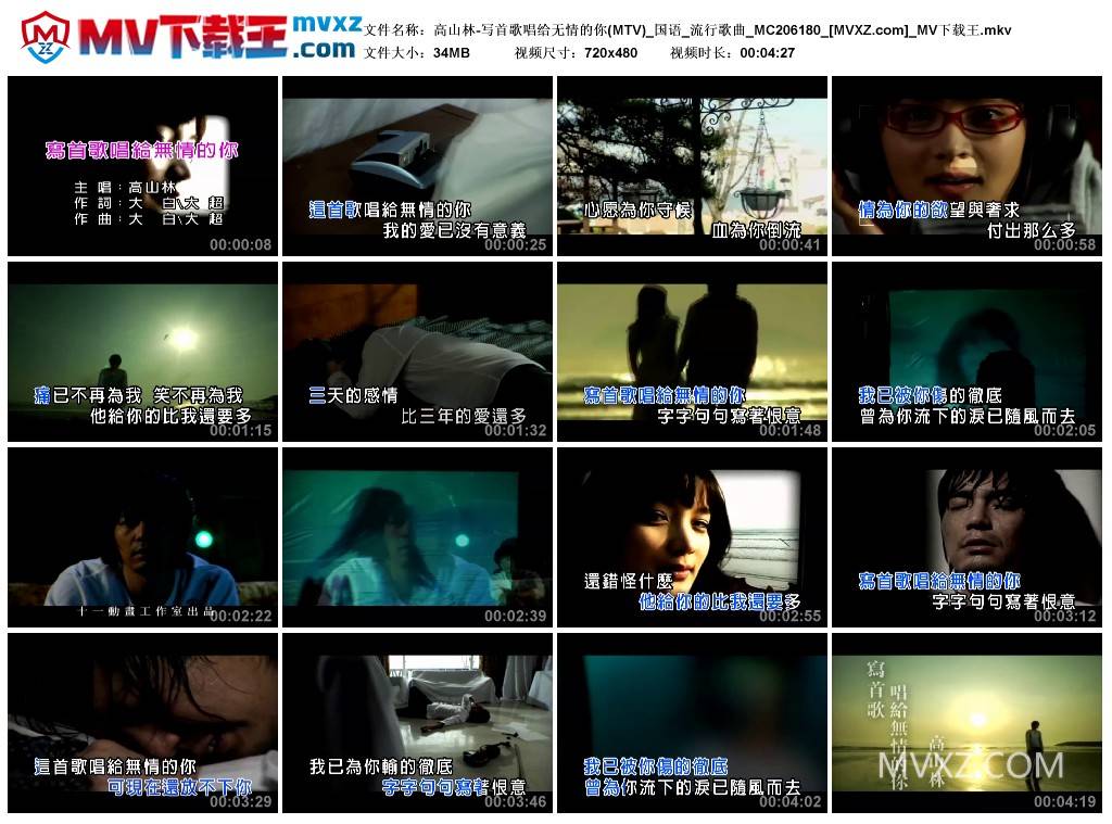 高山林-写首歌唱给无情的你(MTV)_国语_流行歌曲_MC206180
